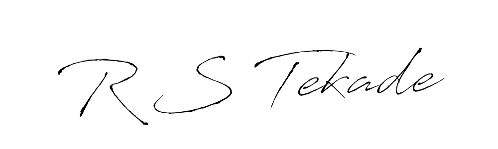 It looks lik you need a new signature style for name R S Tekade. Design unique handwritten (Antro_Vectra) signature with our free signature maker in just a few clicks. R S Tekade signature style 6 images and pictures png