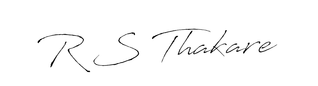 Create a beautiful signature design for name R S Thakare. With this signature (Antro_Vectra) fonts, you can make a handwritten signature for free. R S Thakare signature style 6 images and pictures png