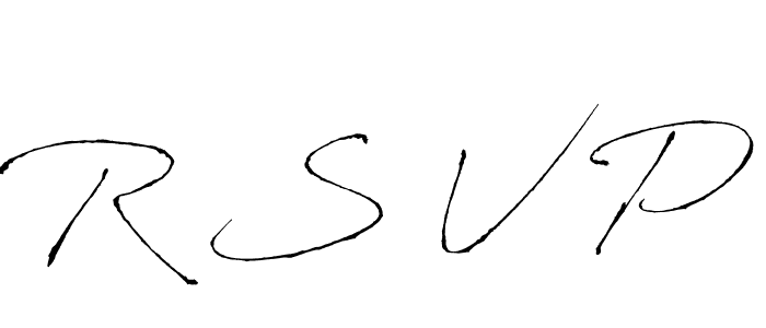 Make a beautiful signature design for name R S V P. With this signature (Antro_Vectra) style, you can create a handwritten signature for free. R S V P signature style 6 images and pictures png