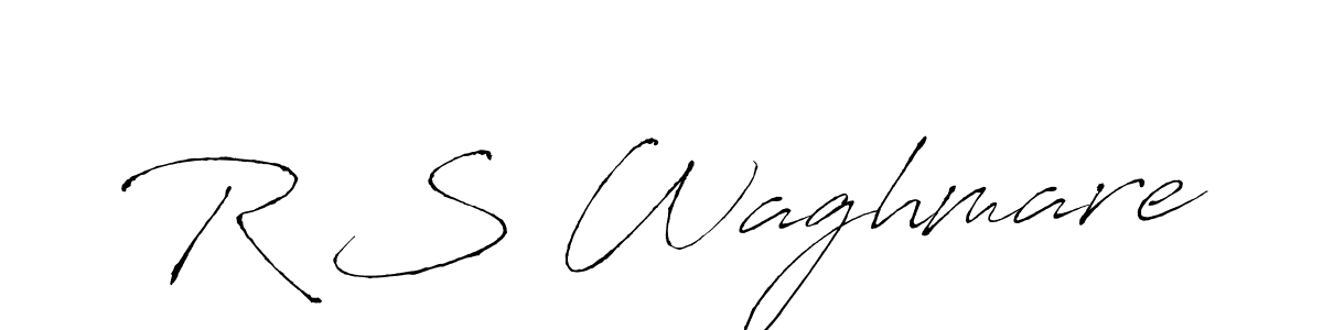 if you are searching for the best signature style for your name R S Waghmare. so please give up your signature search. here we have designed multiple signature styles  using Antro_Vectra. R S Waghmare signature style 6 images and pictures png