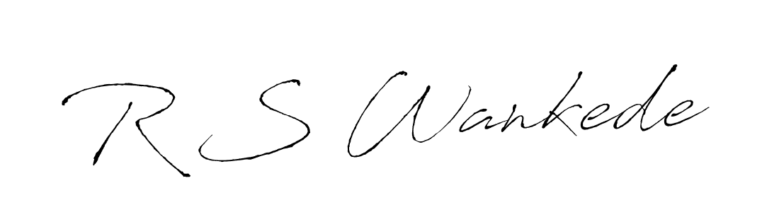 Make a beautiful signature design for name R S Wankede. With this signature (Antro_Vectra) style, you can create a handwritten signature for free. R S Wankede signature style 6 images and pictures png