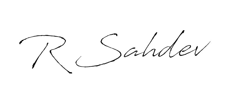 How to Draw R Sahdev signature style? Antro_Vectra is a latest design signature styles for name R Sahdev. R Sahdev signature style 6 images and pictures png