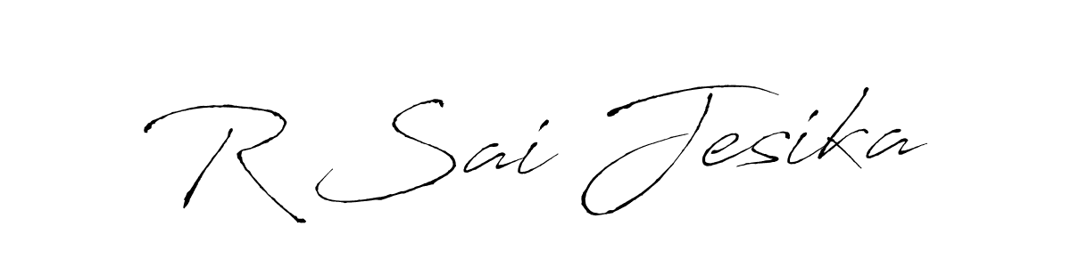 This is the best signature style for the R Sai Jesika name. Also you like these signature font (Antro_Vectra). Mix name signature. R Sai Jesika signature style 6 images and pictures png