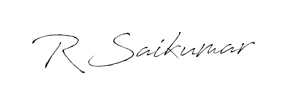 R Saikumar stylish signature style. Best Handwritten Sign (Antro_Vectra) for my name. Handwritten Signature Collection Ideas for my name R Saikumar. R Saikumar signature style 6 images and pictures png