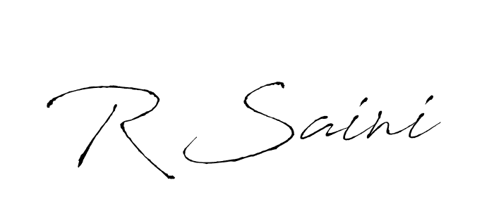 How to make R Saini name signature. Use Antro_Vectra style for creating short signs online. This is the latest handwritten sign. R Saini signature style 6 images and pictures png