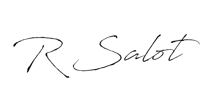 Create a beautiful signature design for name R Salot. With this signature (Antro_Vectra) fonts, you can make a handwritten signature for free. R Salot signature style 6 images and pictures png