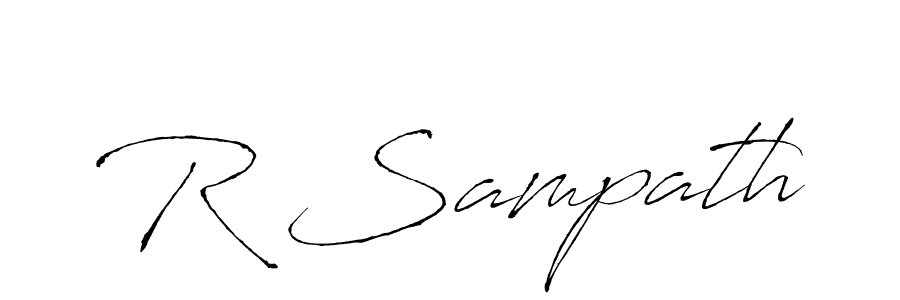 Antro_Vectra is a professional signature style that is perfect for those who want to add a touch of class to their signature. It is also a great choice for those who want to make their signature more unique. Get R Sampath name to fancy signature for free. R Sampath signature style 6 images and pictures png