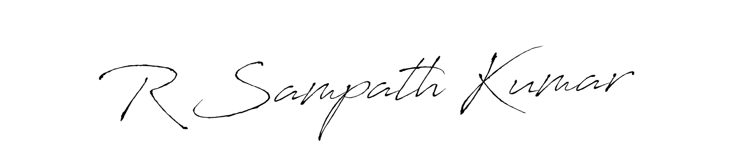 This is the best signature style for the R Sampath Kumar name. Also you like these signature font (Antro_Vectra). Mix name signature. R Sampath Kumar signature style 6 images and pictures png