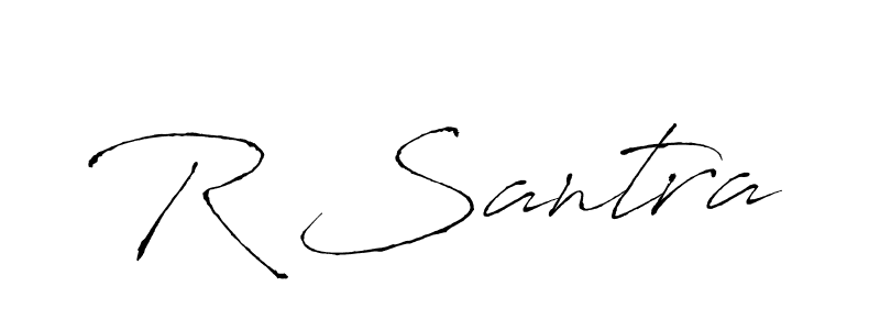 You should practise on your own different ways (Antro_Vectra) to write your name (R Santra) in signature. don't let someone else do it for you. R Santra signature style 6 images and pictures png