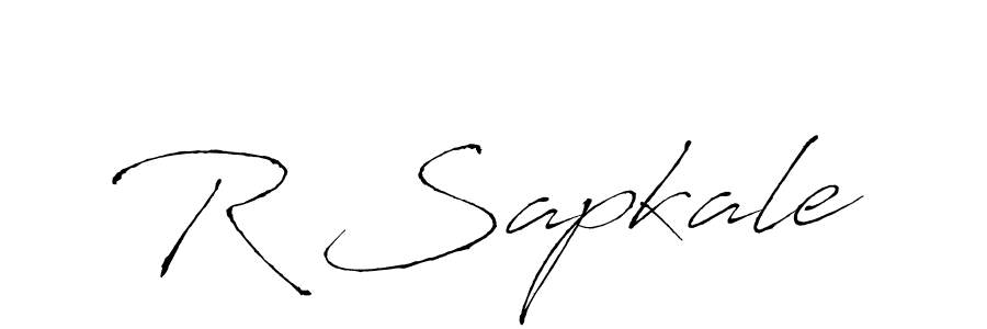 Create a beautiful signature design for name R Sapkale. With this signature (Antro_Vectra) fonts, you can make a handwritten signature for free. R Sapkale signature style 6 images and pictures png