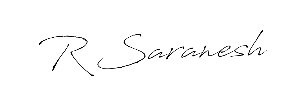 Create a beautiful signature design for name R Saranesh. With this signature (Antro_Vectra) fonts, you can make a handwritten signature for free. R Saranesh signature style 6 images and pictures png