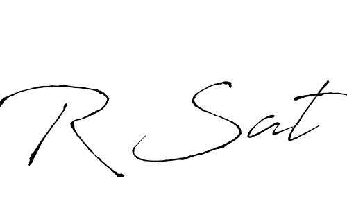 Create a beautiful signature design for name R Sat. With this signature (Antro_Vectra) fonts, you can make a handwritten signature for free. R Sat signature style 6 images and pictures png