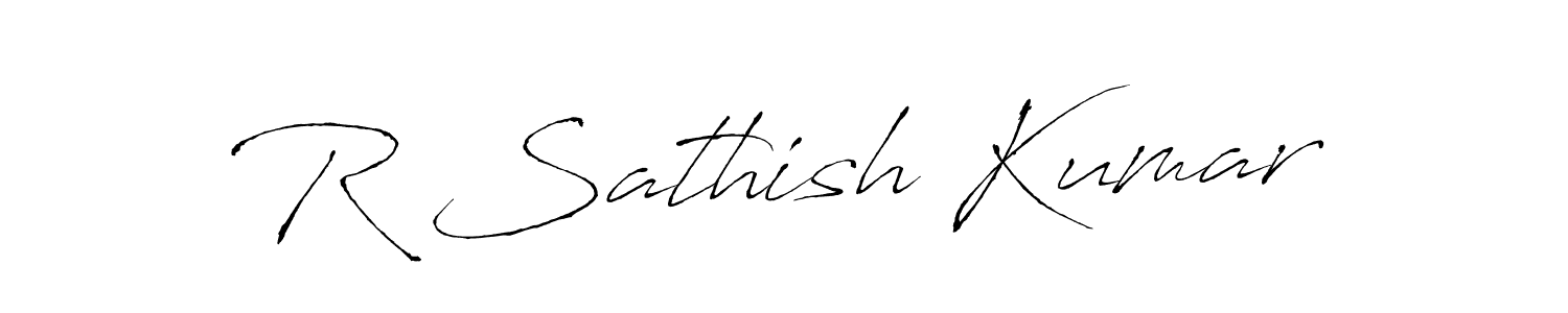 Similarly Antro_Vectra is the best handwritten signature design. Signature creator online .You can use it as an online autograph creator for name R Sathish Kumar. R Sathish Kumar signature style 6 images and pictures png