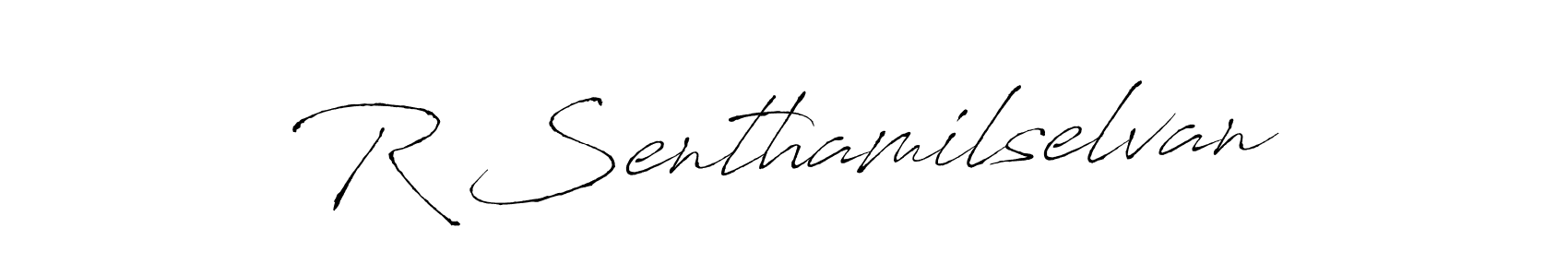 Create a beautiful signature design for name R Senthamilselvan. With this signature (Antro_Vectra) fonts, you can make a handwritten signature for free. R Senthamilselvan signature style 6 images and pictures png