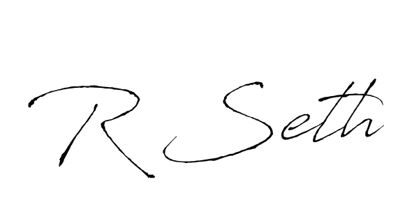 The best way (Antro_Vectra) to make a short signature is to pick only two or three words in your name. The name R Seth include a total of six letters. For converting this name. R Seth signature style 6 images and pictures png