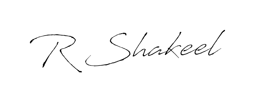 if you are searching for the best signature style for your name R Shakeel. so please give up your signature search. here we have designed multiple signature styles  using Antro_Vectra. R Shakeel signature style 6 images and pictures png