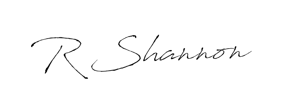 Design your own signature with our free online signature maker. With this signature software, you can create a handwritten (Antro_Vectra) signature for name R Shannon. R Shannon signature style 6 images and pictures png