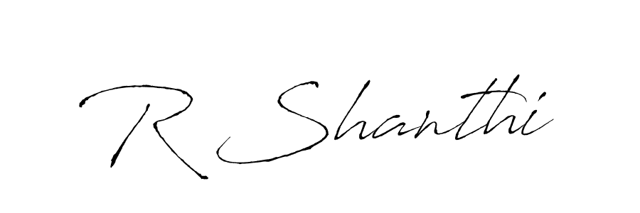 R Shanthi stylish signature style. Best Handwritten Sign (Antro_Vectra) for my name. Handwritten Signature Collection Ideas for my name R Shanthi. R Shanthi signature style 6 images and pictures png