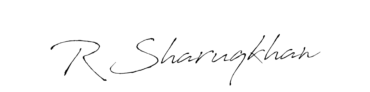 R Sharuqkhan stylish signature style. Best Handwritten Sign (Antro_Vectra) for my name. Handwritten Signature Collection Ideas for my name R Sharuqkhan. R Sharuqkhan signature style 6 images and pictures png