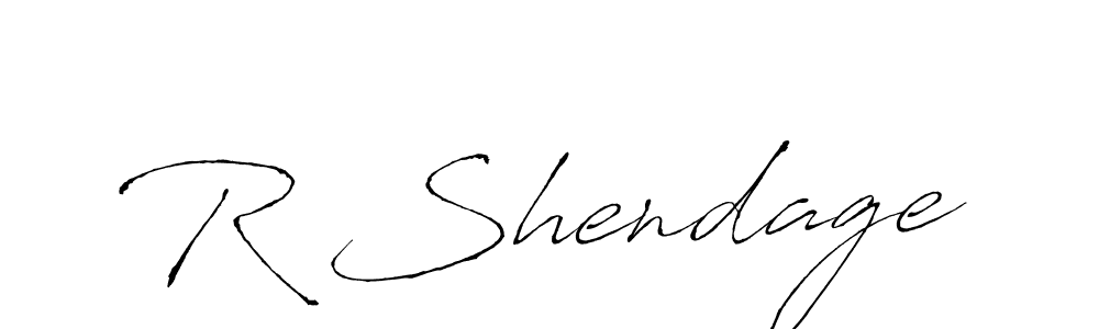 R Shendage stylish signature style. Best Handwritten Sign (Antro_Vectra) for my name. Handwritten Signature Collection Ideas for my name R Shendage. R Shendage signature style 6 images and pictures png