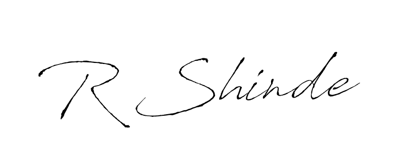 The best way (Antro_Vectra) to make a short signature is to pick only two or three words in your name. The name R Shinde include a total of six letters. For converting this name. R Shinde signature style 6 images and pictures png