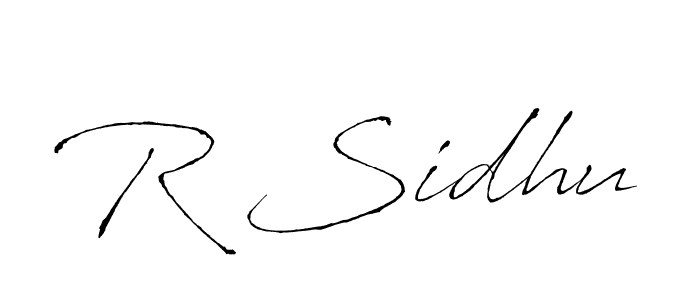 The best way (Antro_Vectra) to make a short signature is to pick only two or three words in your name. The name R Sidhu include a total of six letters. For converting this name. R Sidhu signature style 6 images and pictures png