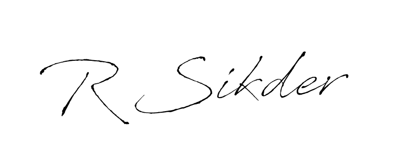 Design your own signature with our free online signature maker. With this signature software, you can create a handwritten (Antro_Vectra) signature for name R Sikder. R Sikder signature style 6 images and pictures png