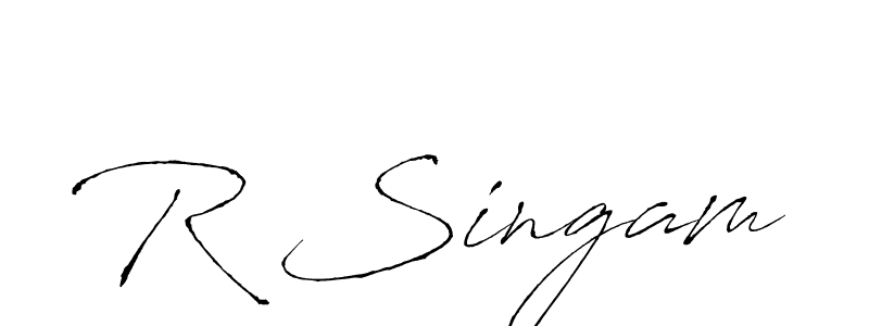 How to Draw R Singam signature style? Antro_Vectra is a latest design signature styles for name R Singam. R Singam signature style 6 images and pictures png