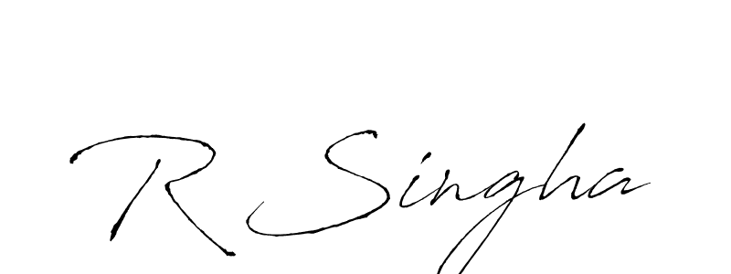 You should practise on your own different ways (Antro_Vectra) to write your name (R Singha) in signature. don't let someone else do it for you. R Singha signature style 6 images and pictures png