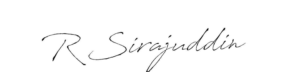 Also we have R Sirajuddin name is the best signature style. Create professional handwritten signature collection using Antro_Vectra autograph style. R Sirajuddin signature style 6 images and pictures png