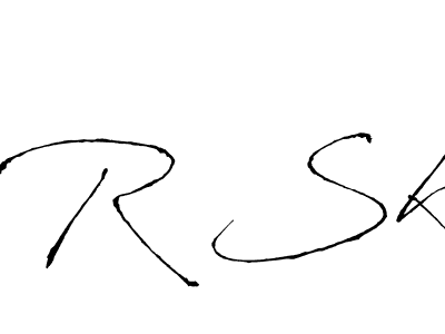 How to Draw R Sk signature style? Antro_Vectra is a latest design signature styles for name R Sk. R Sk signature style 6 images and pictures png