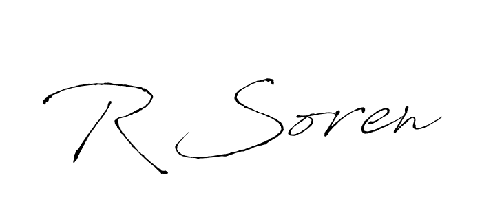 Create a beautiful signature design for name R Soren. With this signature (Antro_Vectra) fonts, you can make a handwritten signature for free. R Soren signature style 6 images and pictures png