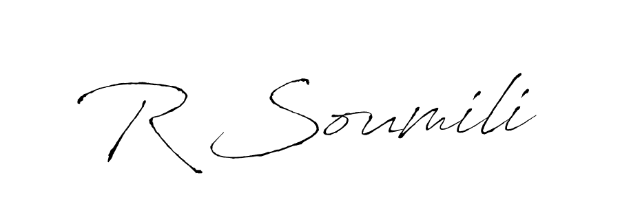 It looks lik you need a new signature style for name R Soumili. Design unique handwritten (Antro_Vectra) signature with our free signature maker in just a few clicks. R Soumili signature style 6 images and pictures png