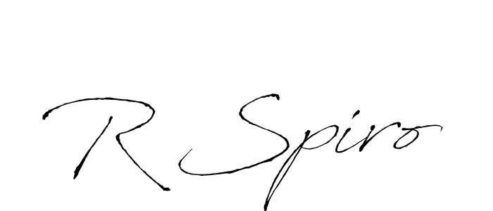 The best way (Antro_Vectra) to make a short signature is to pick only two or three words in your name. The name R Spiro include a total of six letters. For converting this name. R Spiro signature style 6 images and pictures png