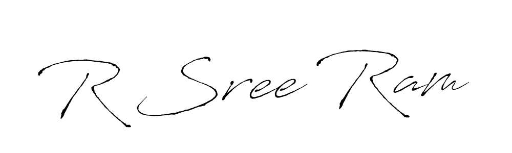 Design your own signature with our free online signature maker. With this signature software, you can create a handwritten (Antro_Vectra) signature for name R Sree Ram. R Sree Ram signature style 6 images and pictures png