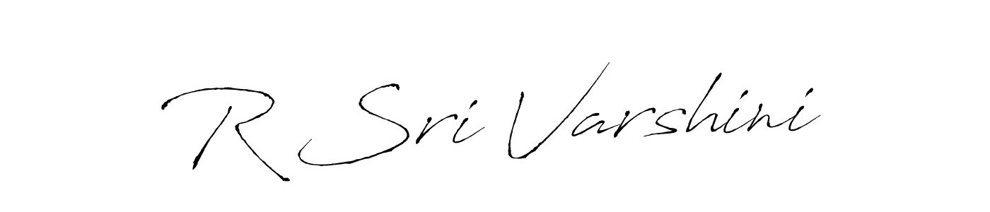 Make a beautiful signature design for name R Sri Varshini. With this signature (Antro_Vectra) style, you can create a handwritten signature for free. R Sri Varshini signature style 6 images and pictures png