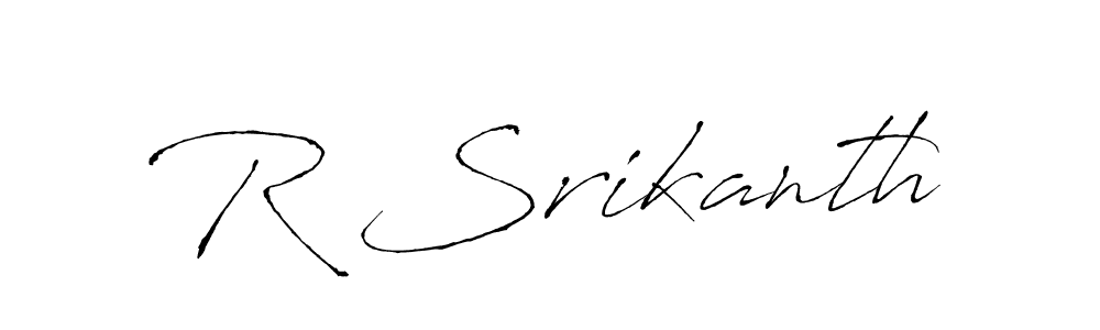 You can use this online signature creator to create a handwritten signature for the name R Srikanth. This is the best online autograph maker. R Srikanth signature style 6 images and pictures png