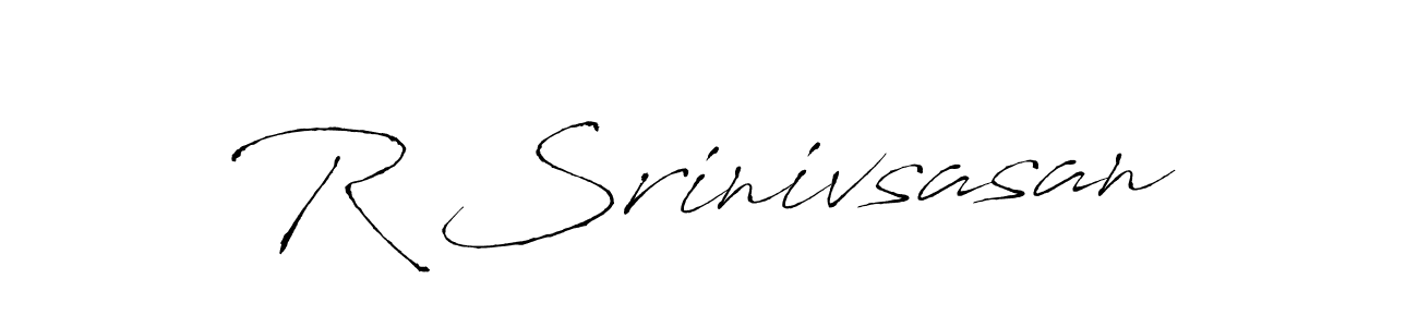 Antro_Vectra is a professional signature style that is perfect for those who want to add a touch of class to their signature. It is also a great choice for those who want to make their signature more unique. Get R Srinivsasan name to fancy signature for free. R Srinivsasan signature style 6 images and pictures png