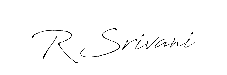 Similarly Antro_Vectra is the best handwritten signature design. Signature creator online .You can use it as an online autograph creator for name R Srivani. R Srivani signature style 6 images and pictures png