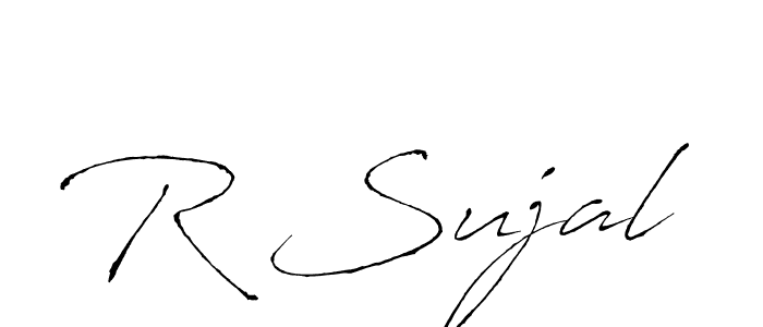 How to make R Sujal signature? Antro_Vectra is a professional autograph style. Create handwritten signature for R Sujal name. R Sujal signature style 6 images and pictures png