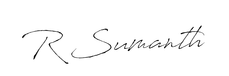 It looks lik you need a new signature style for name R Sumanth. Design unique handwritten (Antro_Vectra) signature with our free signature maker in just a few clicks. R Sumanth signature style 6 images and pictures png
