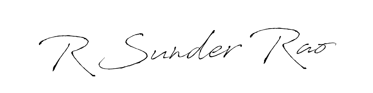 Design your own signature with our free online signature maker. With this signature software, you can create a handwritten (Antro_Vectra) signature for name R Sunder Rao. R Sunder Rao signature style 6 images and pictures png