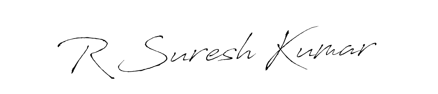 Make a beautiful signature design for name R Suresh Kumar. With this signature (Antro_Vectra) style, you can create a handwritten signature for free. R Suresh Kumar signature style 6 images and pictures png