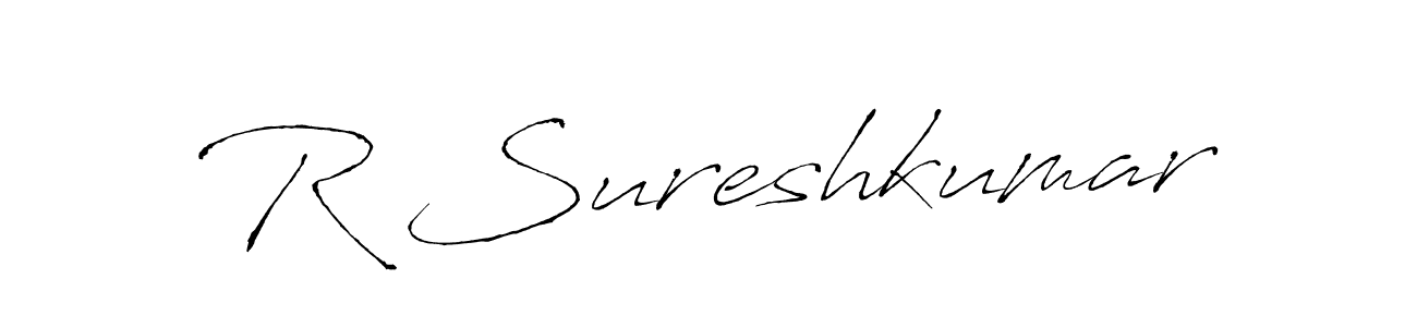 if you are searching for the best signature style for your name R Sureshkumar. so please give up your signature search. here we have designed multiple signature styles  using Antro_Vectra. R Sureshkumar signature style 6 images and pictures png