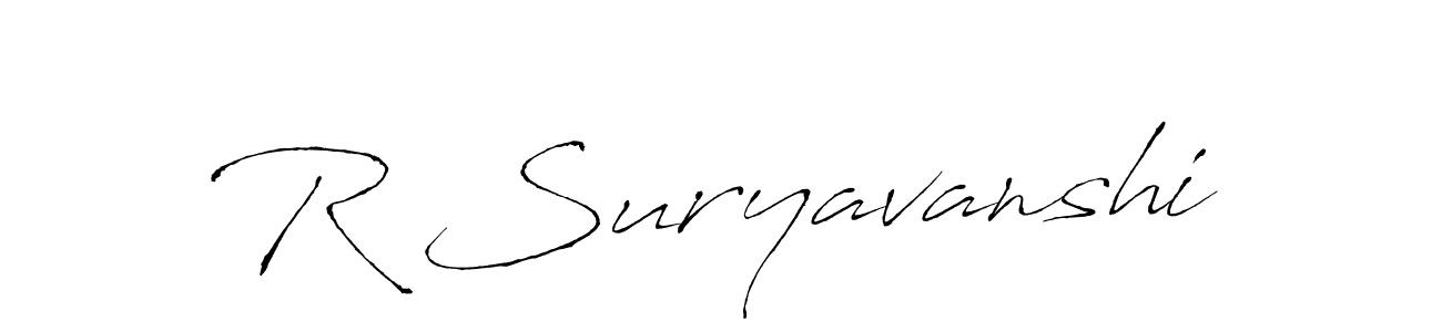 Antro_Vectra is a professional signature style that is perfect for those who want to add a touch of class to their signature. It is also a great choice for those who want to make their signature more unique. Get R Suryavanshi name to fancy signature for free. R Suryavanshi signature style 6 images and pictures png