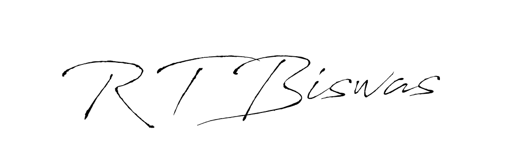 How to make R T Biswas name signature. Use Antro_Vectra style for creating short signs online. This is the latest handwritten sign. R T Biswas signature style 6 images and pictures png