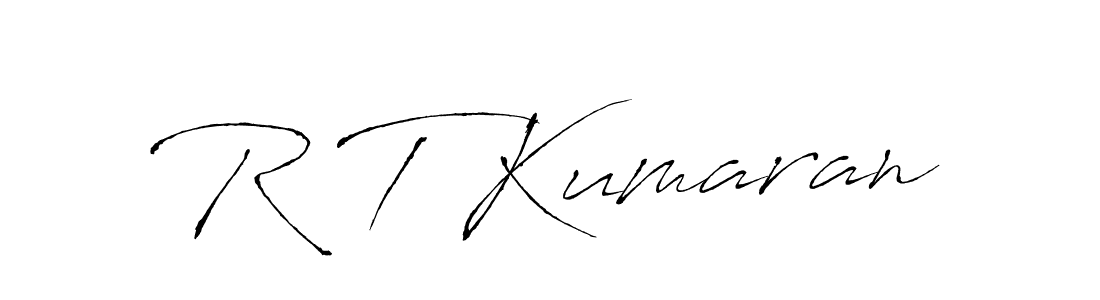 How to make R T Kumaran name signature. Use Antro_Vectra style for creating short signs online. This is the latest handwritten sign. R T Kumaran signature style 6 images and pictures png