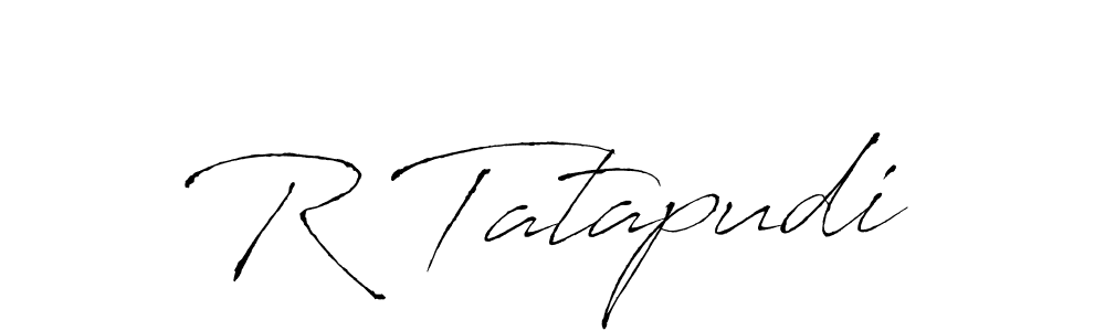 You should practise on your own different ways (Antro_Vectra) to write your name (R Tatapudi) in signature. don't let someone else do it for you. R Tatapudi signature style 6 images and pictures png