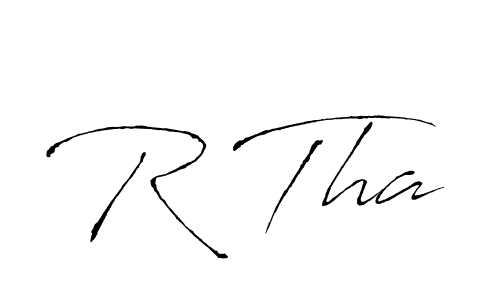 The best way (Antro_Vectra) to make a short signature is to pick only two or three words in your name. The name R Tha include a total of six letters. For converting this name. R Tha signature style 6 images and pictures png