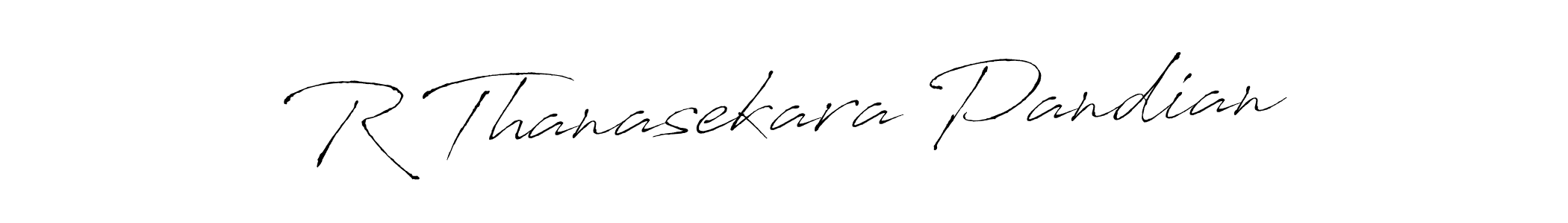 How to make R Thanasekara Pandian name signature. Use Antro_Vectra style for creating short signs online. This is the latest handwritten sign. R Thanasekara Pandian signature style 6 images and pictures png